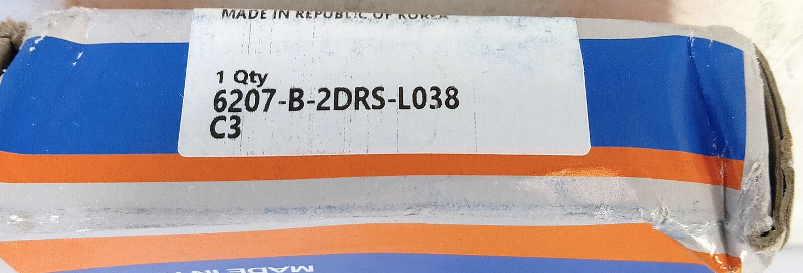 1 NEW KBC 6207-B-2DRS-L038 C3 DEEP GROOVE BALL BEARING NIB ***MAKE OFFER***