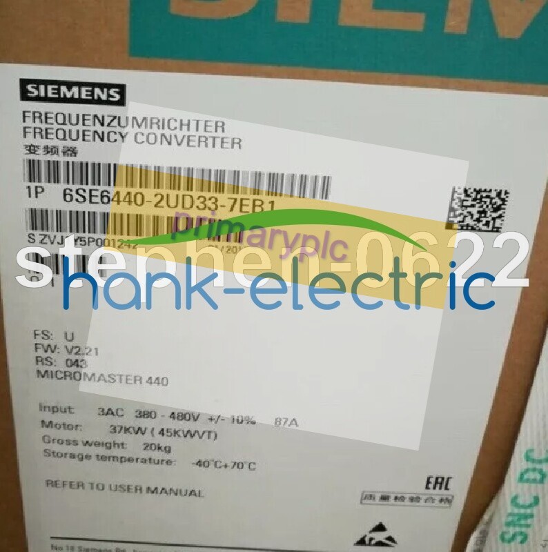 Siemens Inverter 37KW 6SE6440-2UD33-7EB1 Brand New Fast Shipping DHL