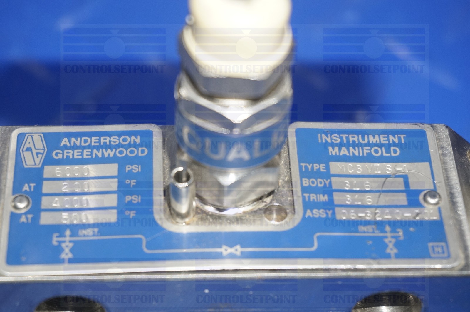 ANDERSON GREENWOOD MANIFOLD MC3VIS-4 3 VALVE MANIFOLD NSP