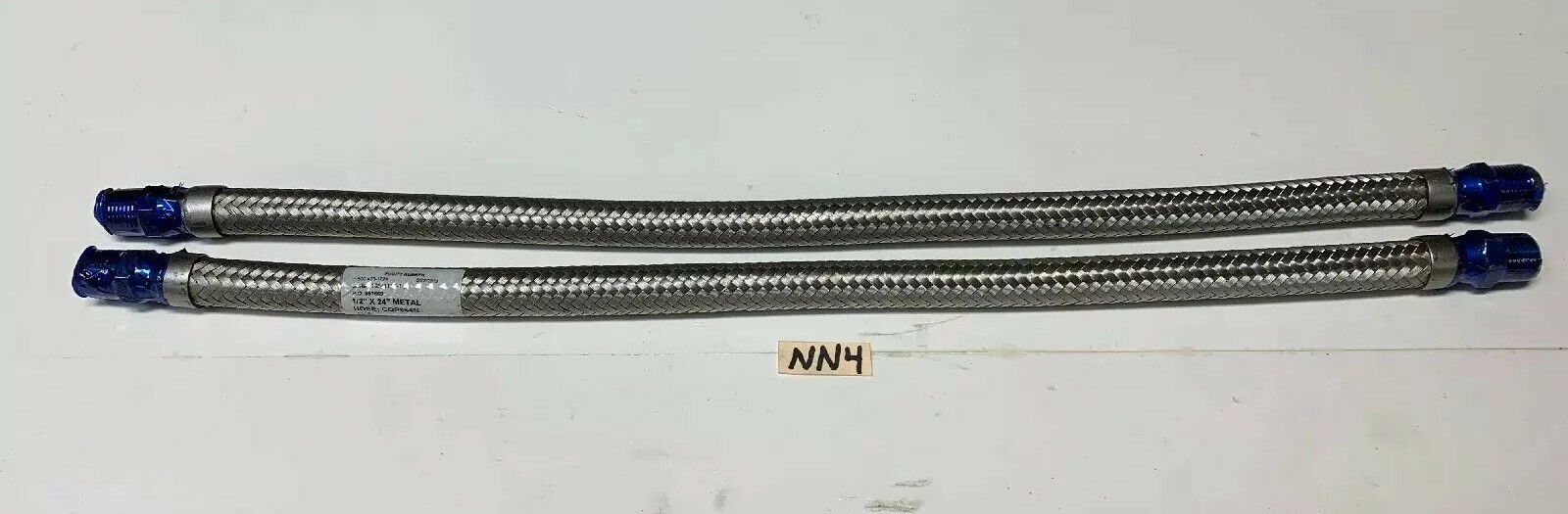 Fugitt Flexible Metal Hose Assembly 1/2”x 24” OAL CPLD SS MPT *New~Qty Of 2*