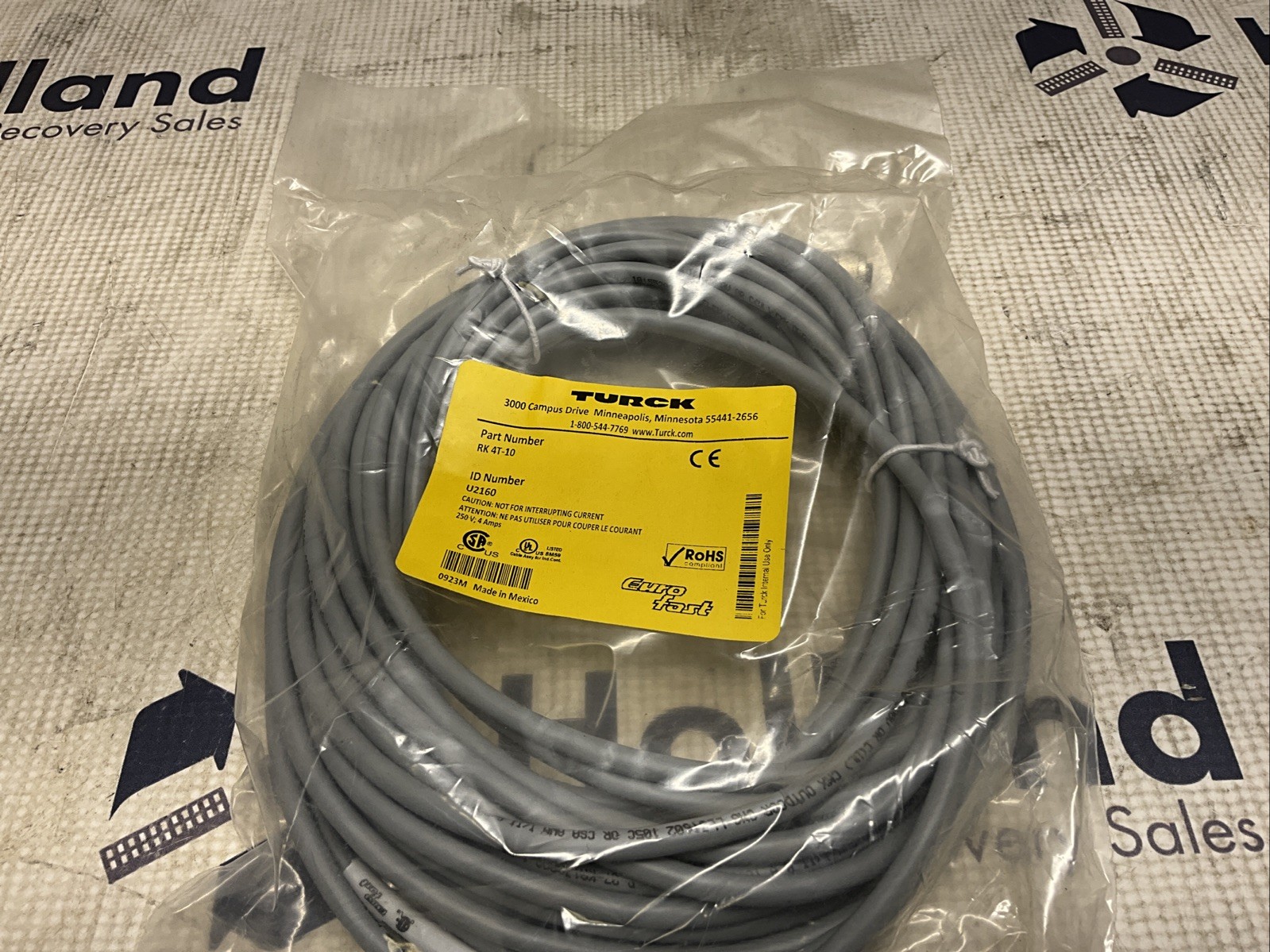 TURCK, RK 4T-10, CABLE, NOS (KP-1672)