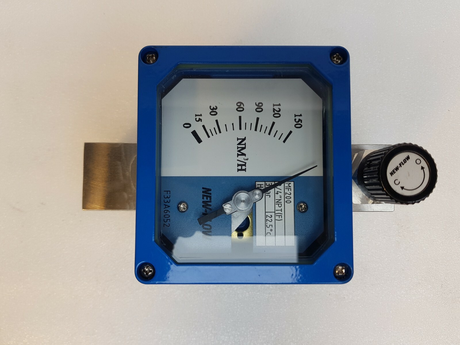 NEW-FLOW MF200-B Metal Tube Flow Meter, RANGE: 15~150 NM3/H(H2)