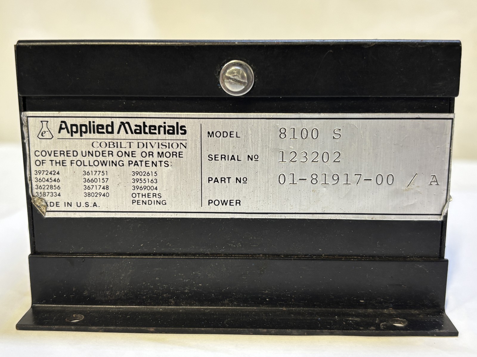Applied Materials Cobilt 8100 S Turbo Baratron Interconnect 01-81917-00 Module