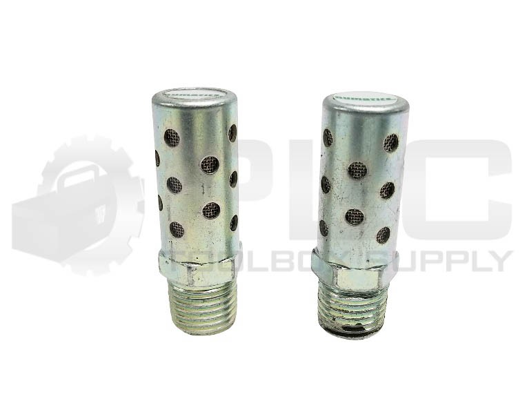 LOT OF 2 NEW NUMATICS PNEUMATIC SILENCER EXHAUST MUFFLER STEEL 1/4 NPT