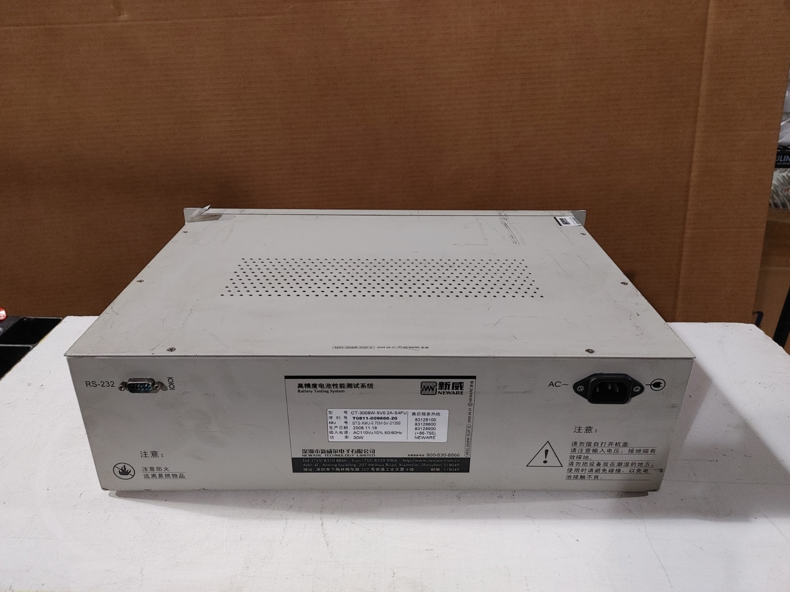 NEWARE Technology CT-3008W-5V0.2A-S4FU Battery Testing Equipment