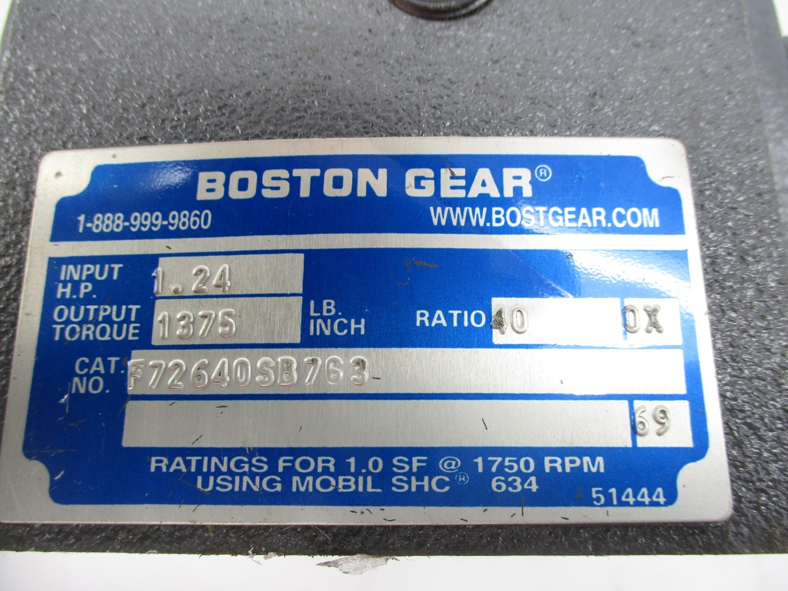 BOSTON GEAR F72640SB763 NSNP