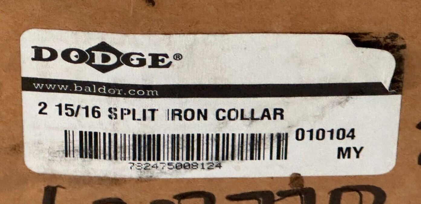 NEW IN BOX Dodge 2 15/16 Split Iron Collar 010104