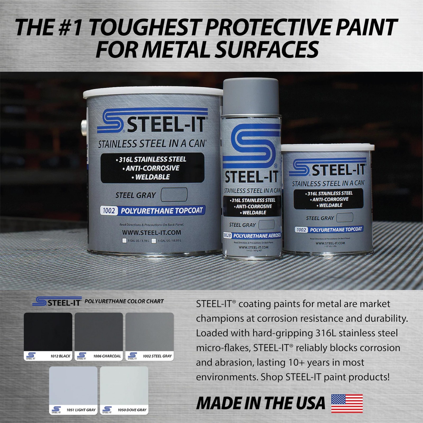 1051B Polyurethane Aerosol, Industrial Paint Coatings, Weldable, Easy to Appl…