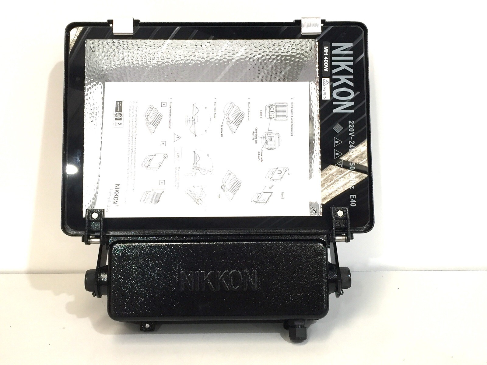 Nikkon Floodlight S2019 (SY) 240VAC 400W E40 Metal Halide IP65