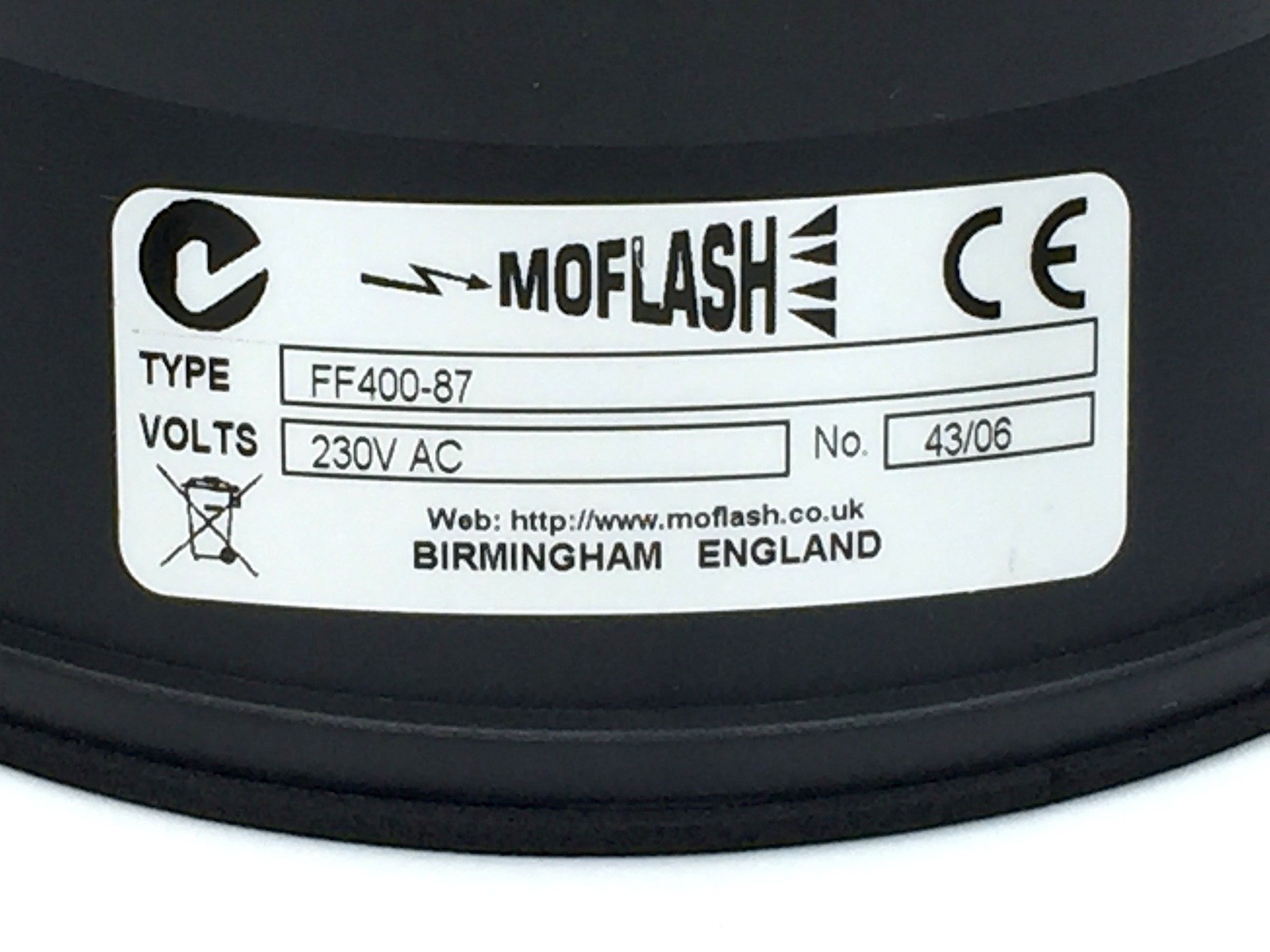 NHP MOFF400-87A Beacon Flash Fil 240VA Base Amber Dome MOFLASH