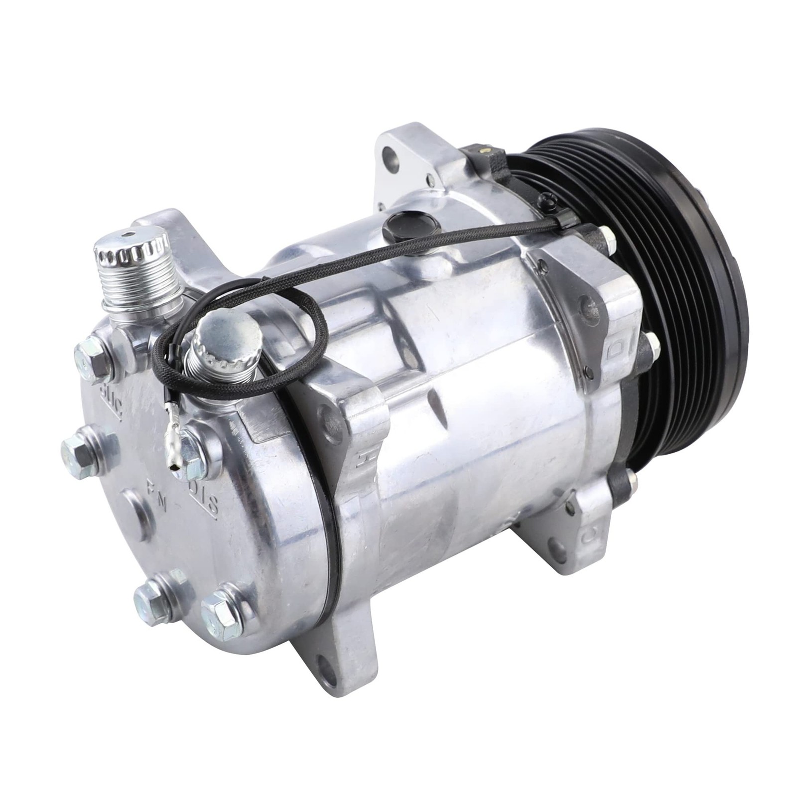 Universal A/C Compressor 6PK Clutch Sanden 508 5H14 R134A Serpentine Belt 12V