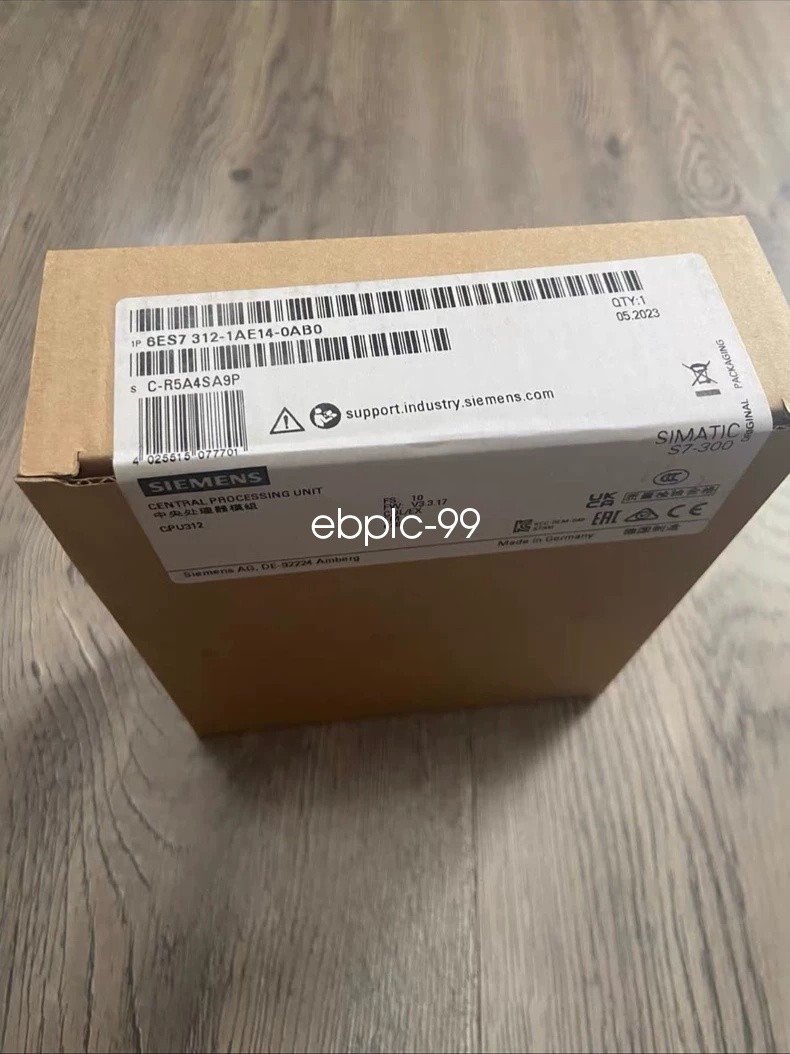 Siemens 6ES7312-1AE14-0AB0 CPU312 S7-300 16DI 16DO 32KB New Free Ship