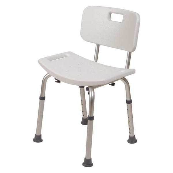 Healthsmart 522-9816-1900 Contoured Bath Seat, 20″ L, Aluminum, Plastic,