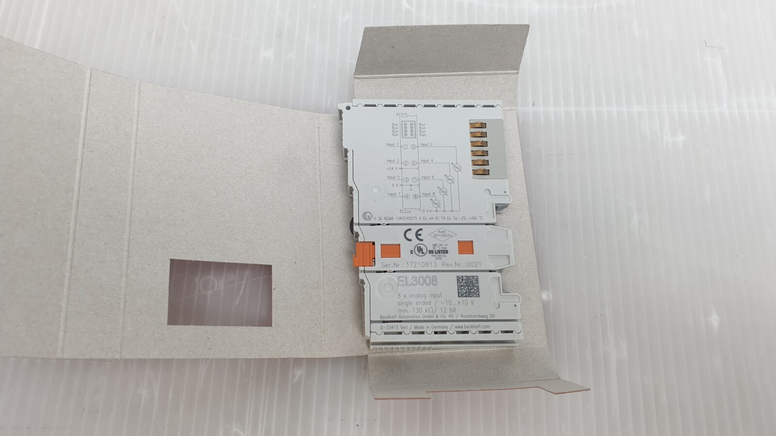 Beckhoff EL3008 Analog Input 8 Chanel PLC Module