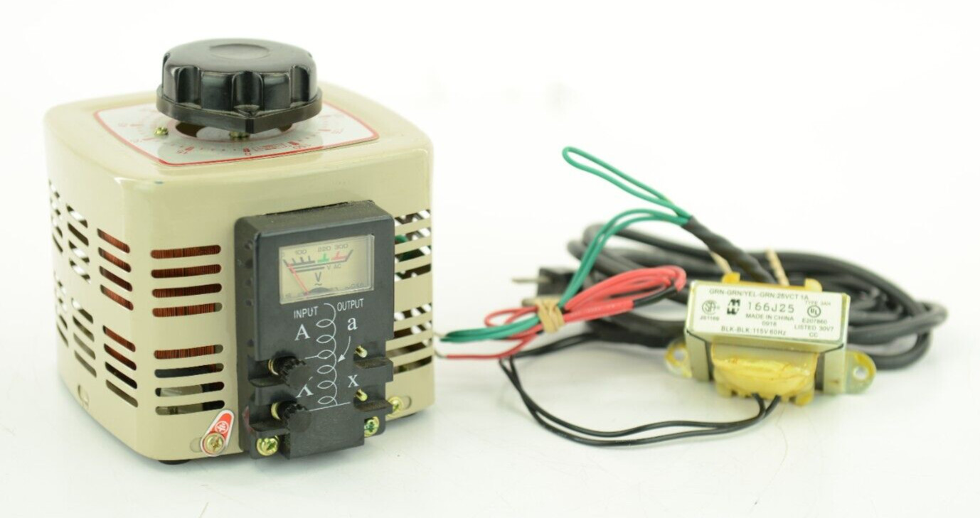 Mastech TDGC2-0.5kVA Variable Transformer W Hammond 166J25 Power Transformer
