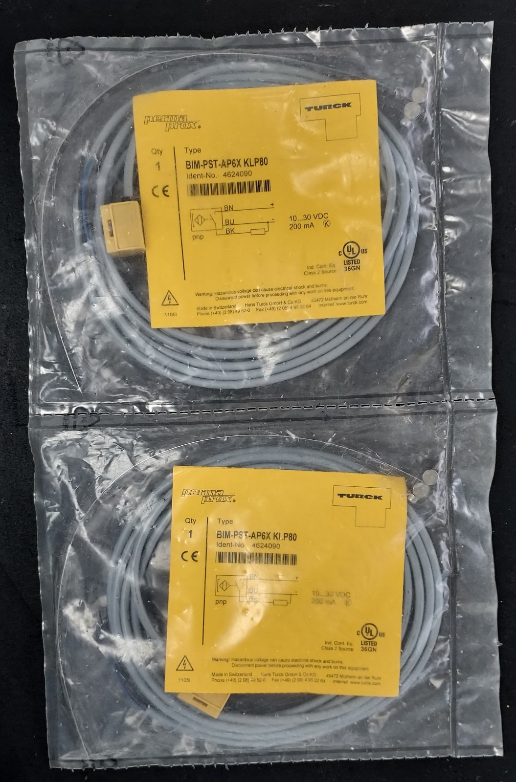 TURCK BIM-PST-AP6X KLP80 MAGNETIC FIELD SENSOR 4624090 – Pack of 2