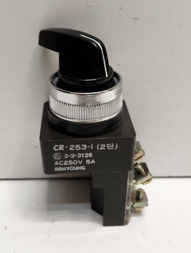 NEW OLD STOCK! HANYOUNG 250V 2-POSITION SELECTOR SWITCH CR-253-1