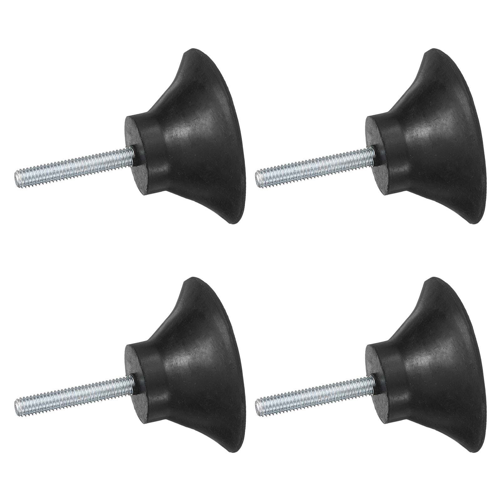 4Pcs Thread Levelling Feet, 1.97″x0.98″ with M6x35mm Studs, Black