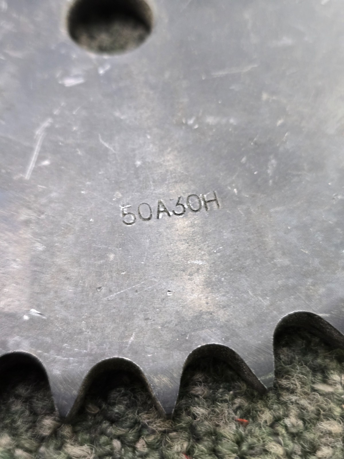 50A30H 30-Teeth A-Type Plate Sprocket #50 Roller Chain 0.71″ Bore x 6-3/8″ OD