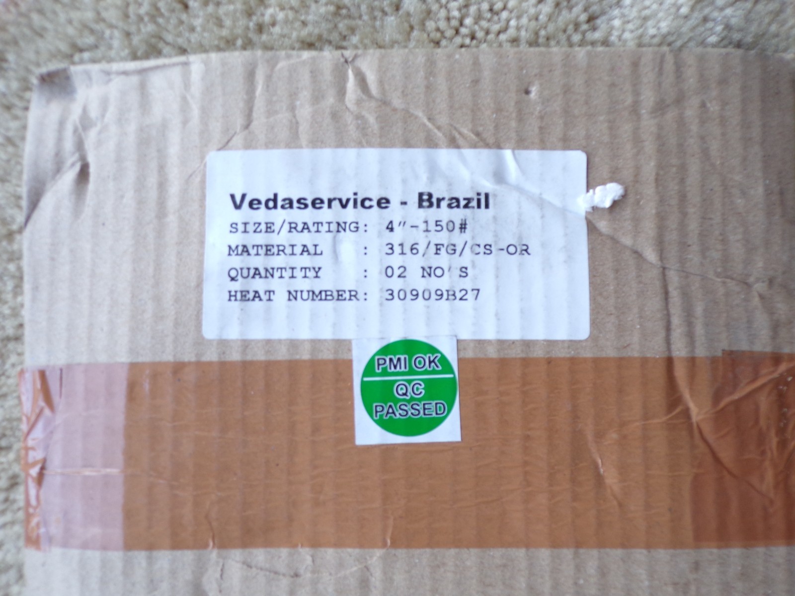 Spiral Wound Gasket 4″-150# – Vedaservice 316 / FG / CS-OR @d5