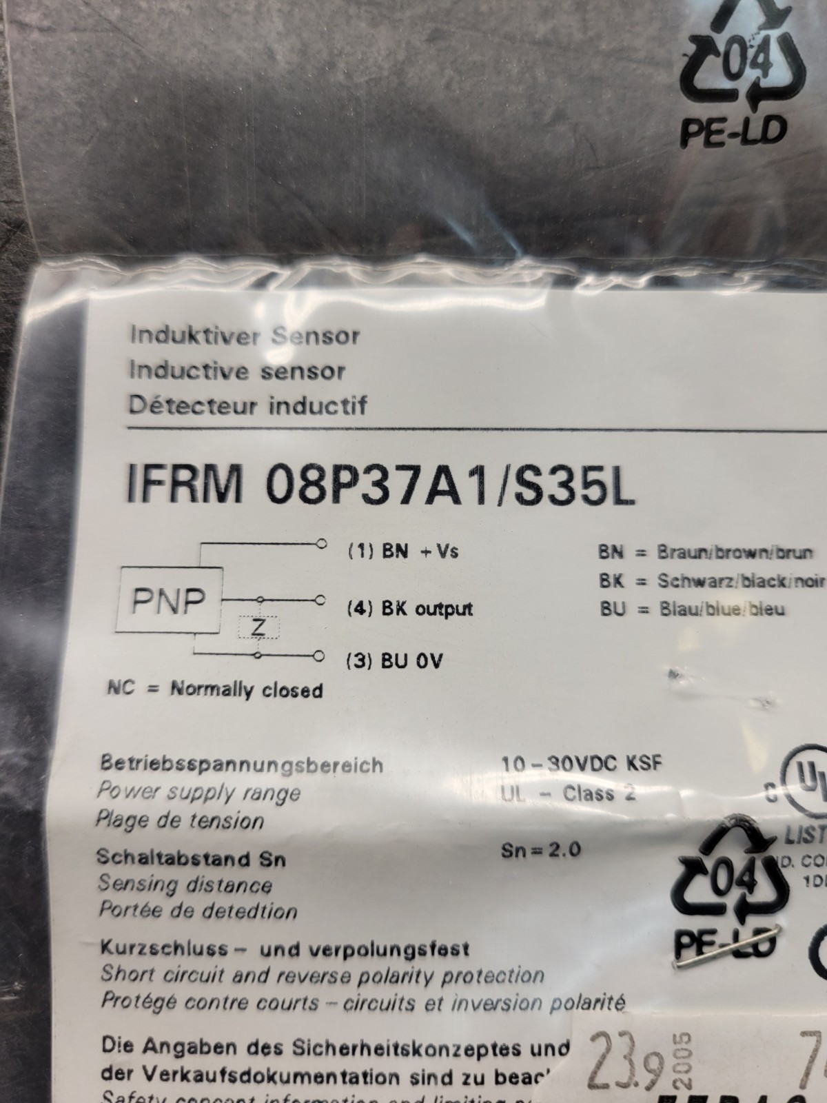 Baumer Electric IFRM-08P37A1/S35L Sensor.