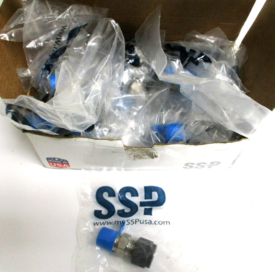 SSP , 1SSU6MC4 , 1/4″ TUBE X 1/4″ MNPT SST FITTING , LOT OF 20 , SURPLUS