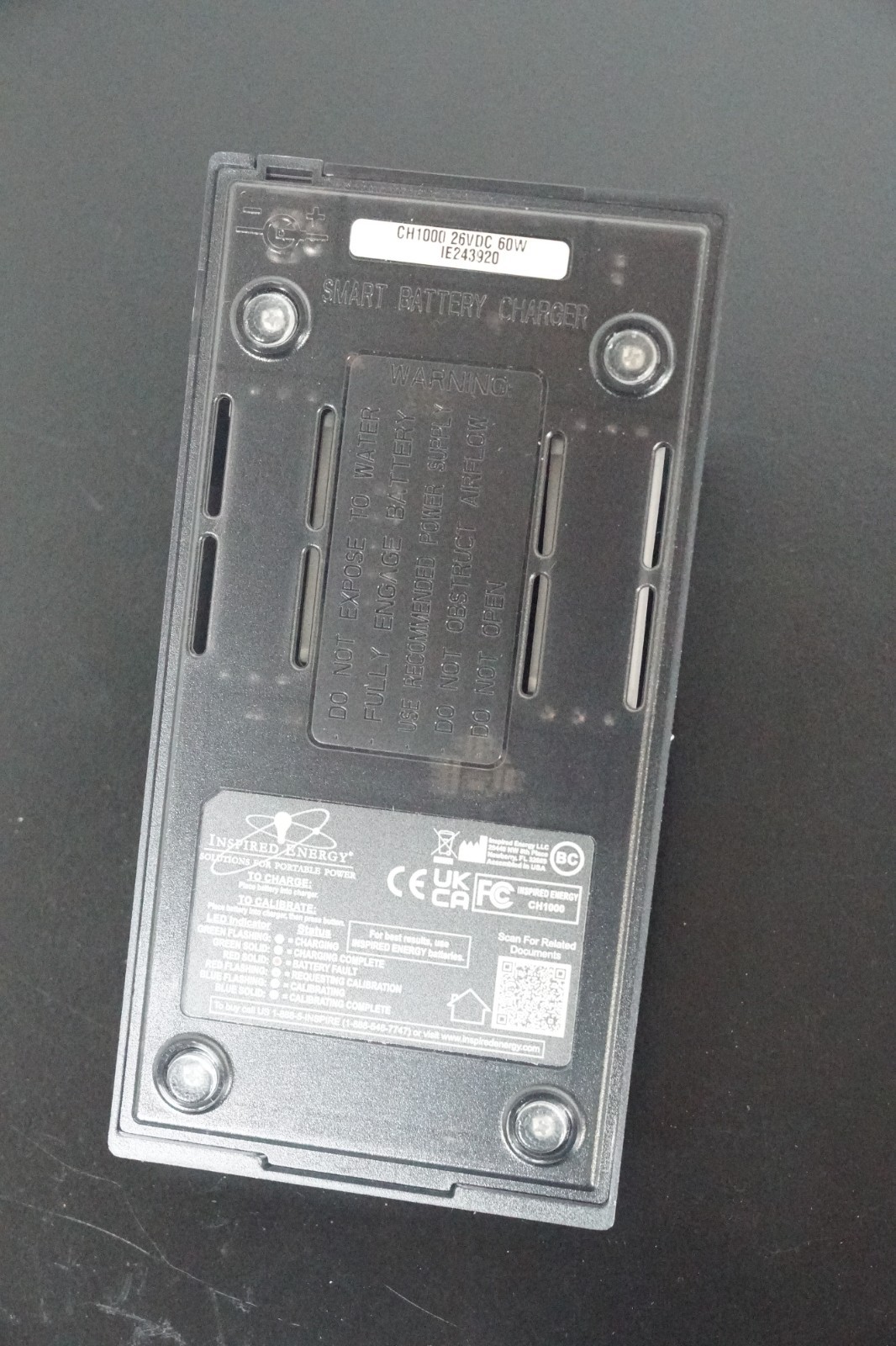 Inspired Energy CH1000A Rev. 2.0 Charger (Used Once)