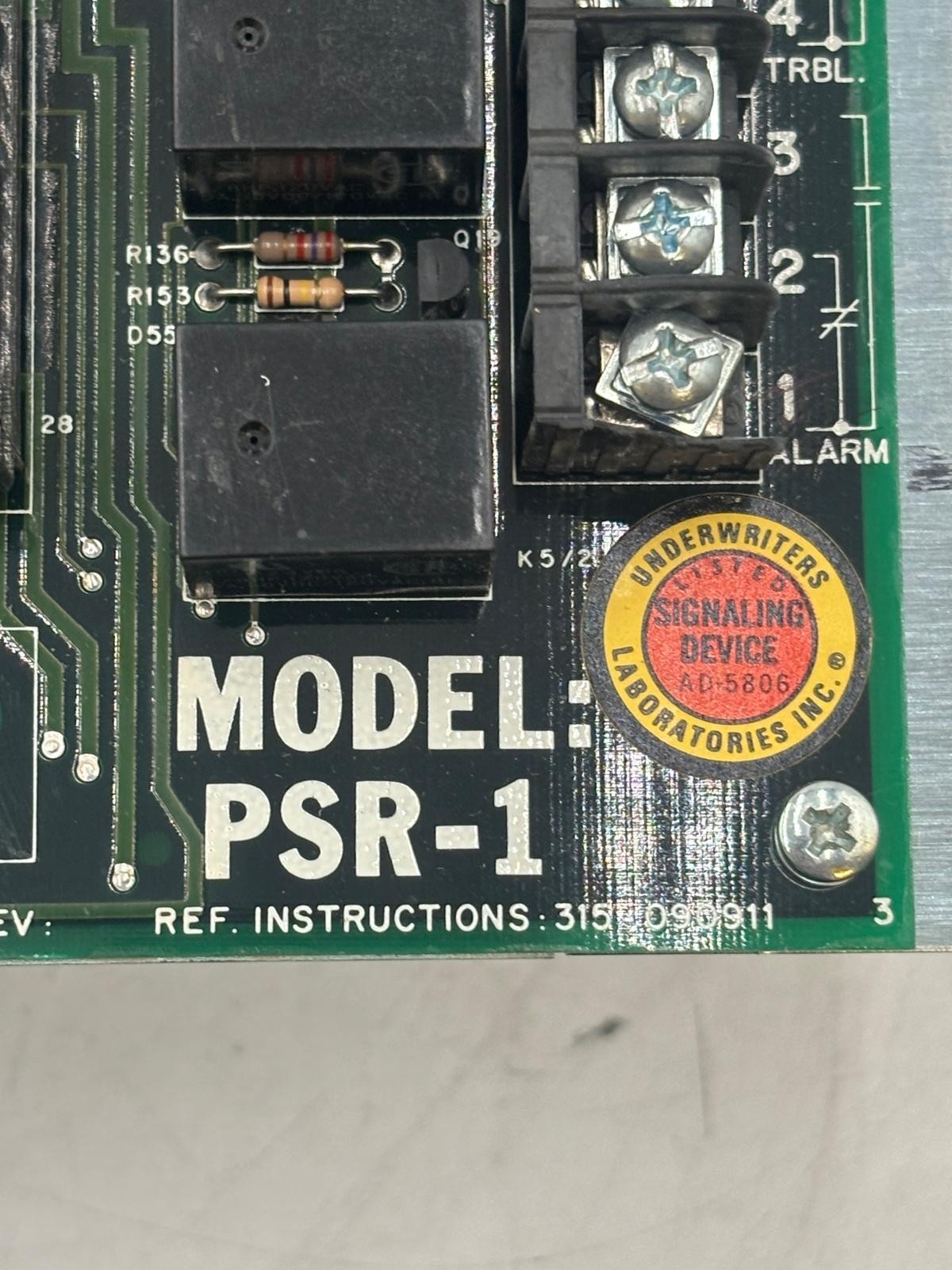 Siemens Pyrotronics PSR-1 Fire Alarm Remote Power Supply Control