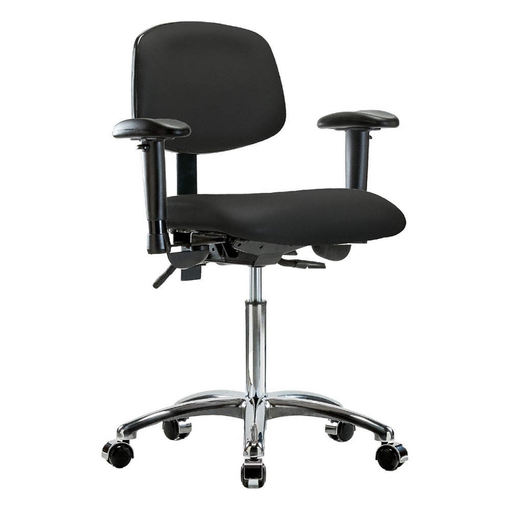 GRAINGER APPROVED BR-VMBCH-CR-T1-A1-NF-CC-8540 Vin Chair Chrome,Med,T,AA,Cast,Bl