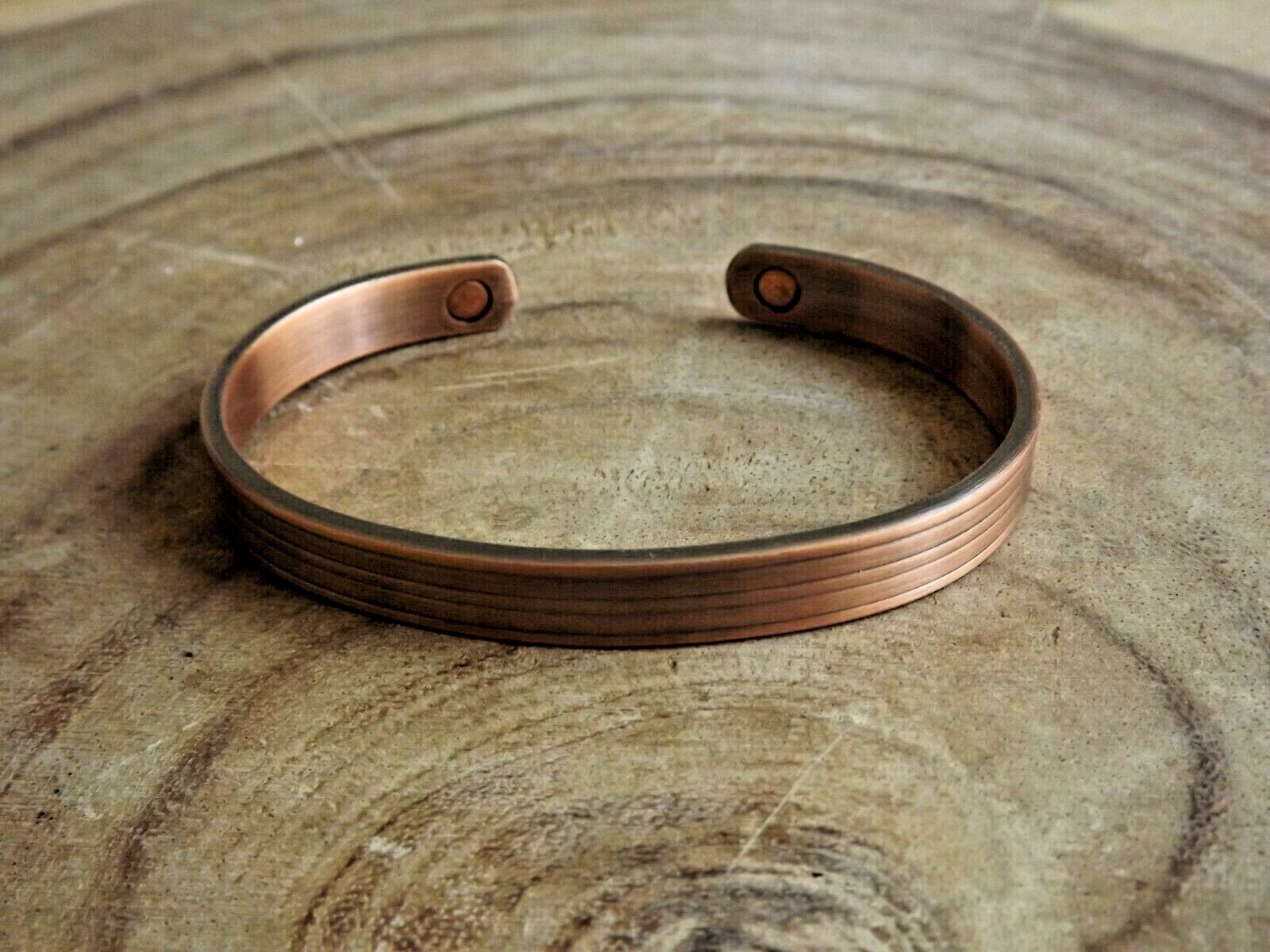 2 Pack Oxidized Pure Copper Magnetic Bracelet Arthritis Energy Cuff – Roman