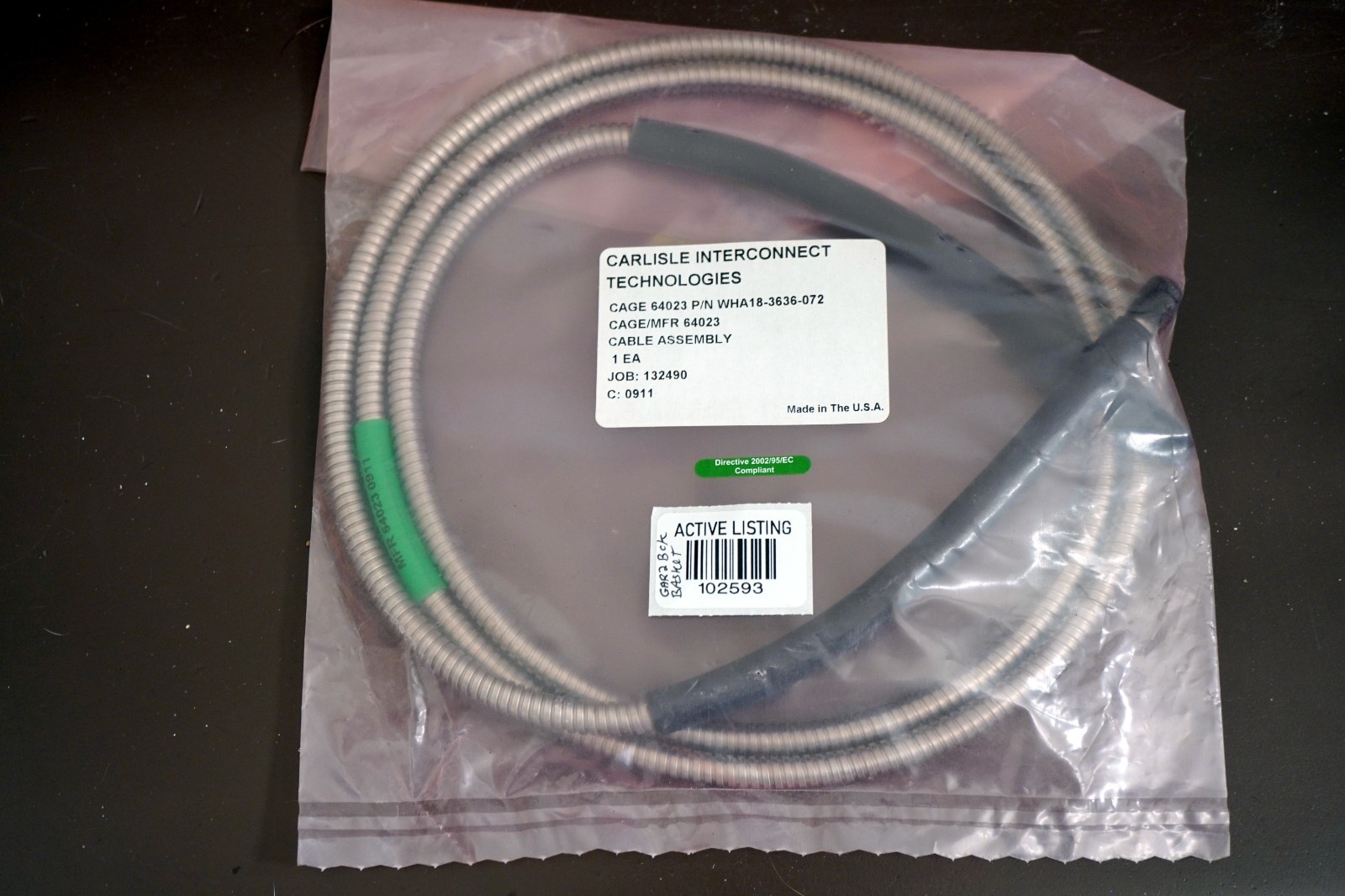 1- CARLISLE INTERCONNECT TECHNOLOGIES WHA18-3636-072 Armored Workhorse RoHS