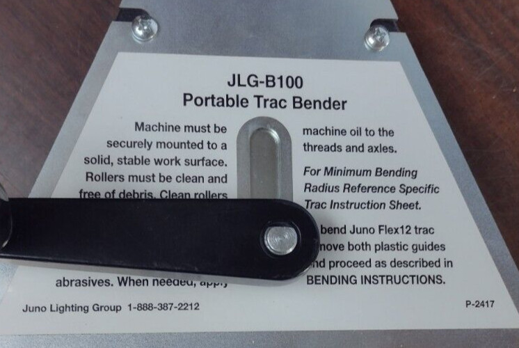 JUNO JLG-B100 PORTABLE TRAC BENDER for FLEX 12 & MonoLine TRACK LIGHTING NEW