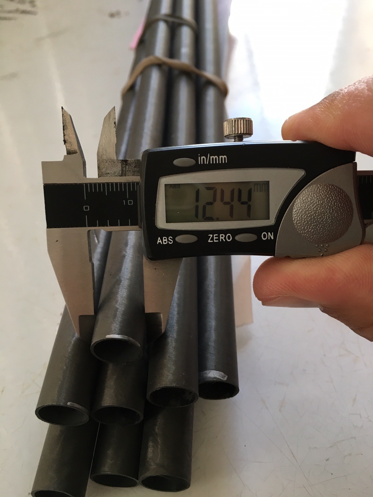 Carbon Fiber Tube Made in USA. 1/2″ / 12.45mm OD .44″ / 11.13mm ID X 36″ long