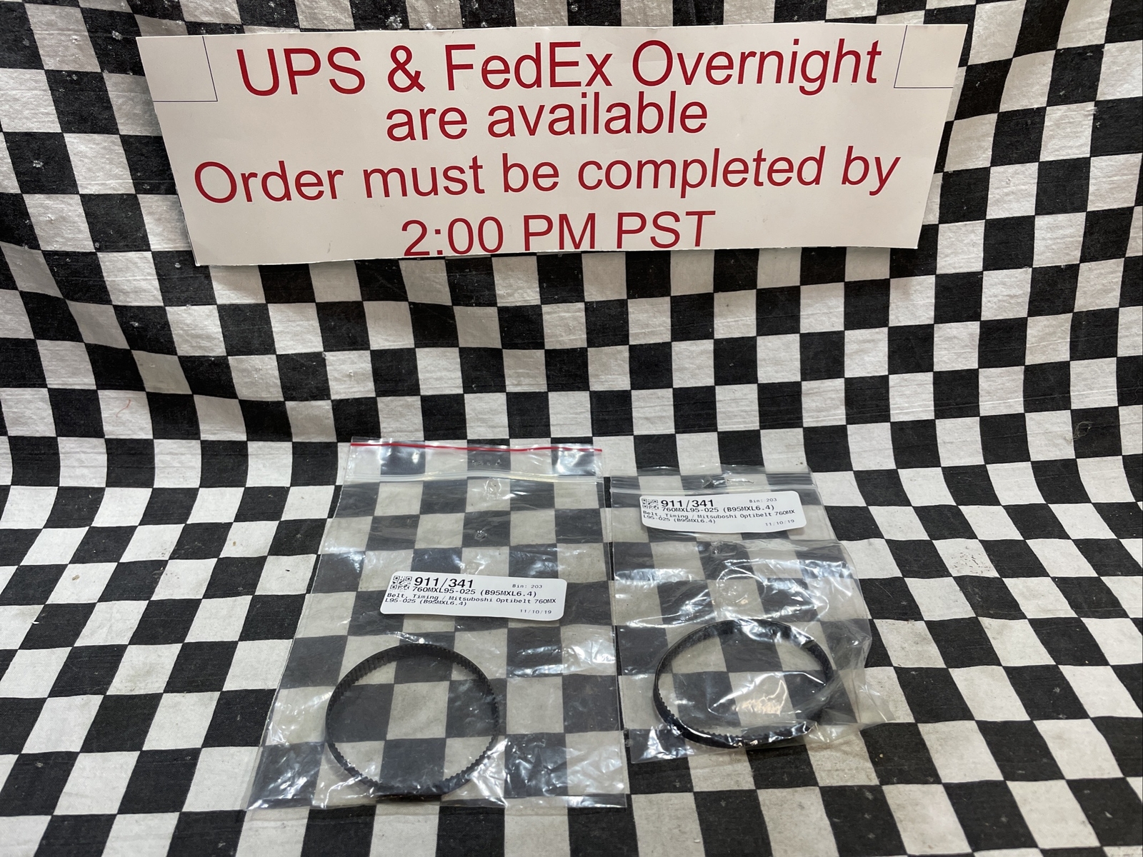 760MXL95-025, B95MXL6.4, BELT TIMMING , LOT OF 2, SHIPSAMEDAY#1224B30