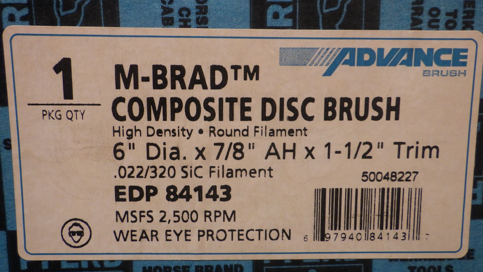 Advance M-Brad Composite Disc Brush 6″ x 7/8″ x 1-1/2″ .022 SIC 320 grit