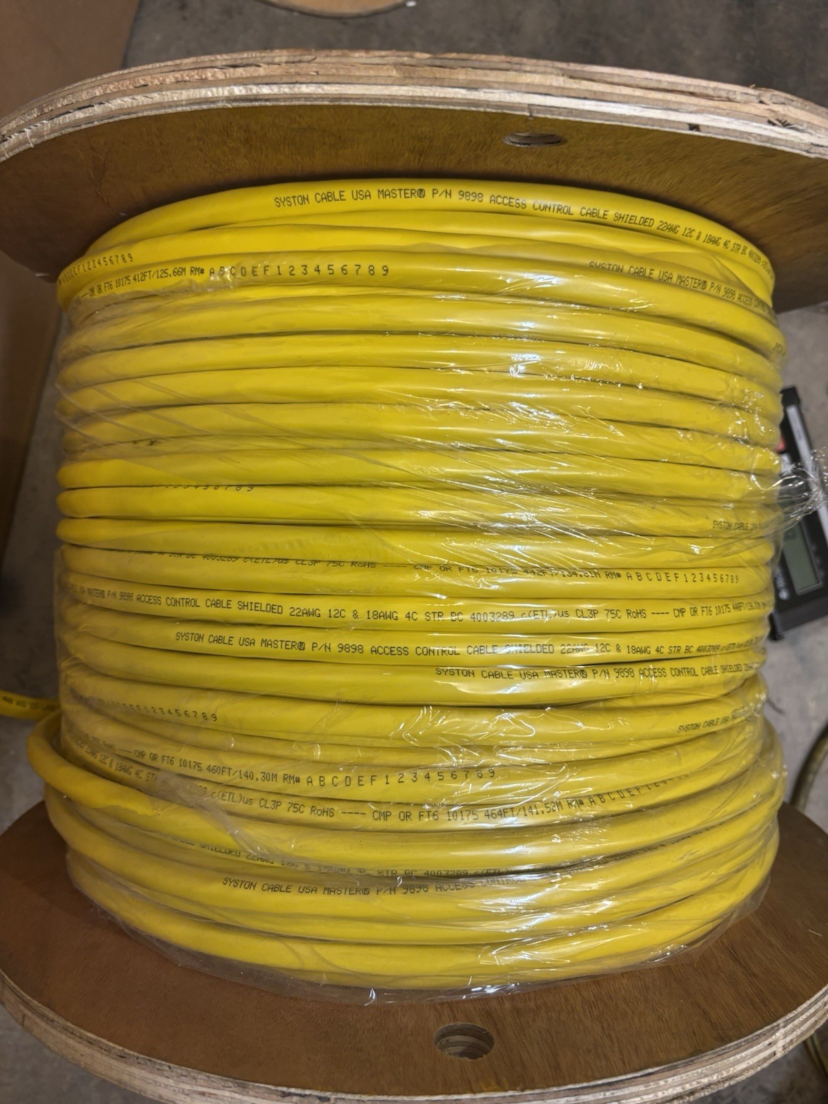 Syston Access Control Cable 18/4 + 22/3 Pair + 22/2 + 22/4 500ft 9898-SP-YL-500
