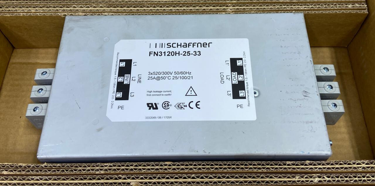 Schaffner EMC Inc. FN3120H-25-33 ,LINE FILTER 25A CHASSIS MOUNT, CH#429