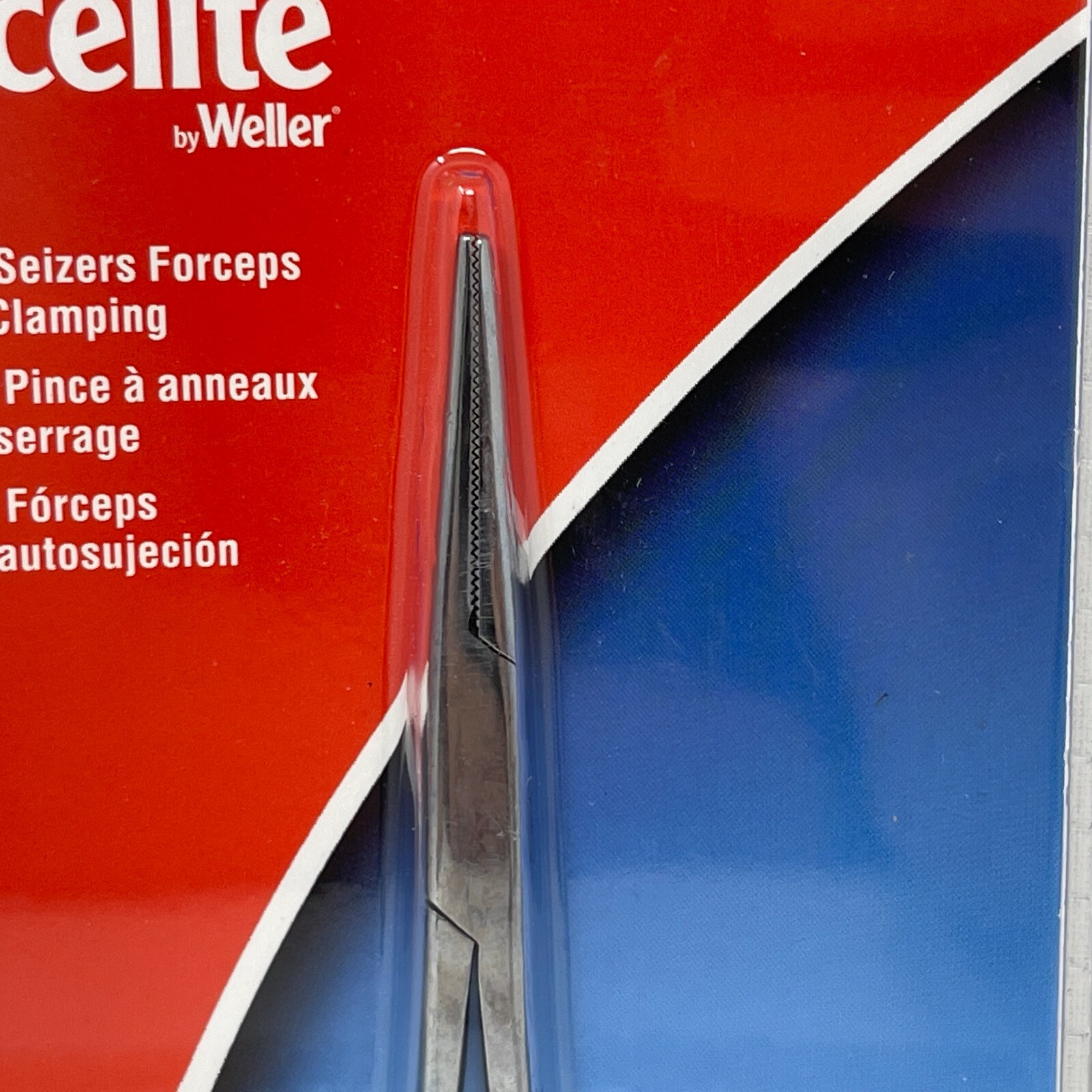 Xcelite by Weller 5-1/2 Inch Straight Nose Seizer Forceps w Serrated Jaws 42HVN
