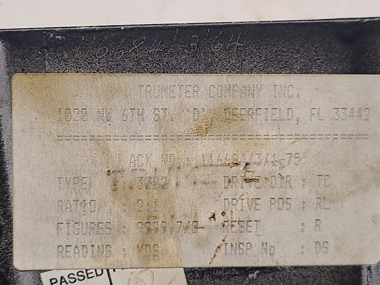 TRUMETER 3002 Type , 2:1 Ratio, Figs 9999, Acy No, 116684/3/1-75???