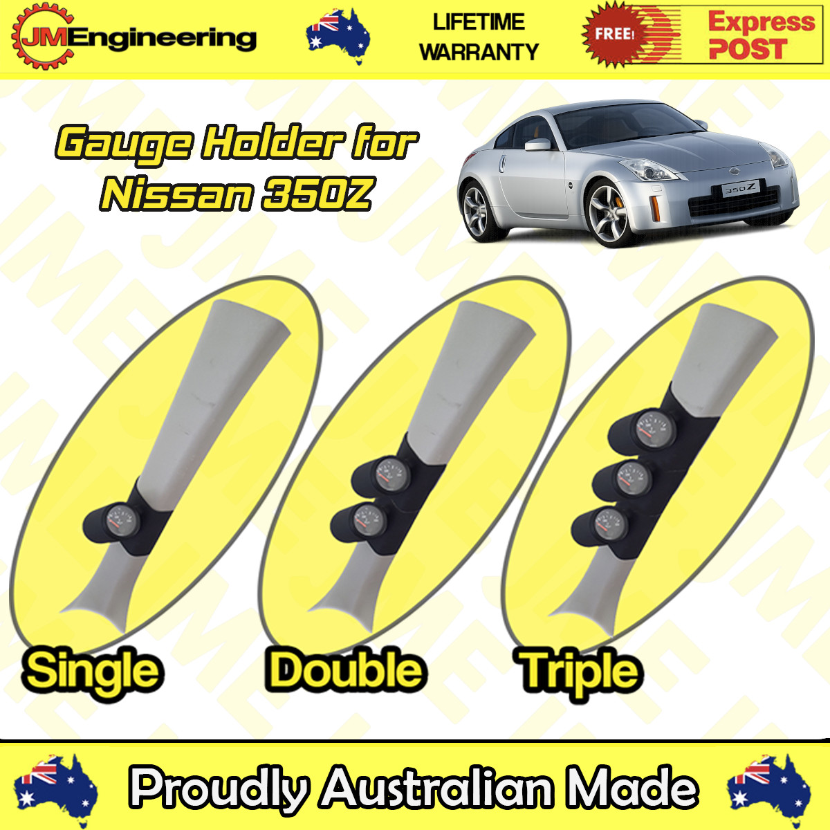 Pillar Pod for Nissan 350Z 2003-2009 – Gauge Holder for 52mm & 60mm Gauges