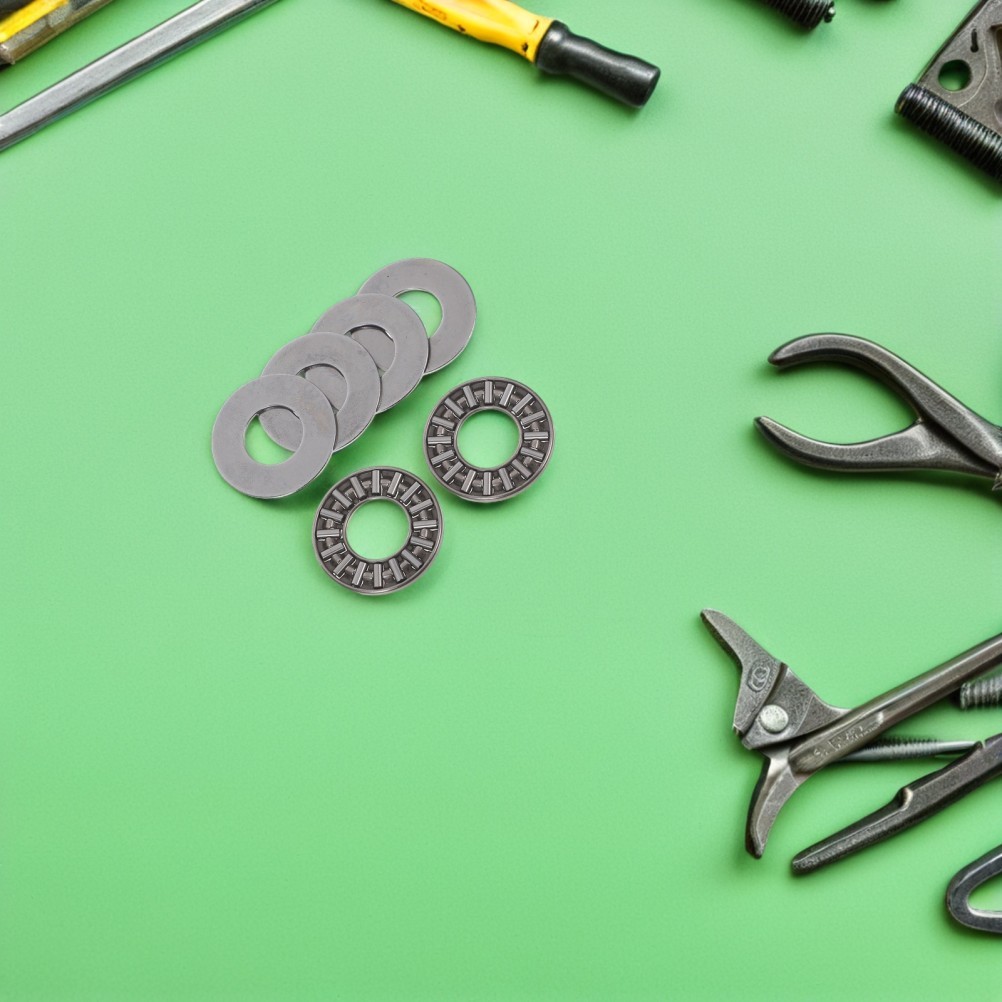 2 PCS Bearing with Gasket Thrust Needle Metal Axial Flat Bearings