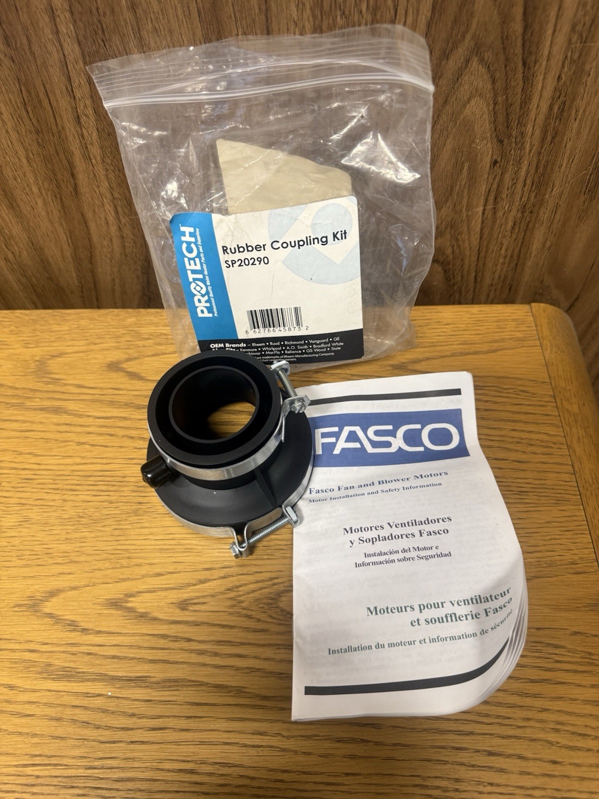 Rheem SP20290, 3” x 2” Rubber Coupling Power Vent Blower Exhaust, NEW