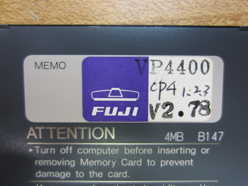Fuji P4400 Memory Card