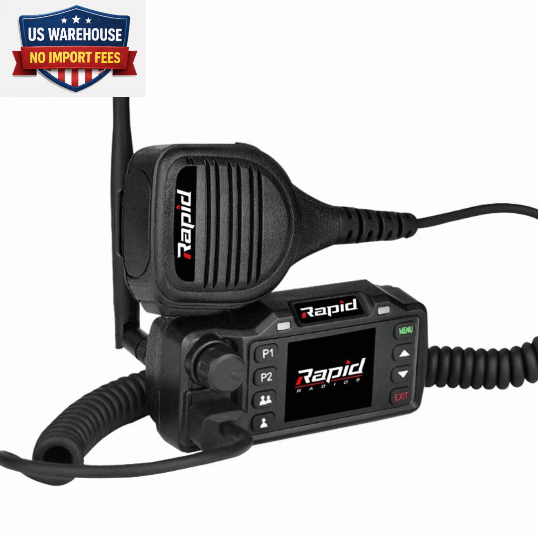 Rapid Radios Nationwide LTE PTT Walkie Talkie Base Car Unit Mobile Radio