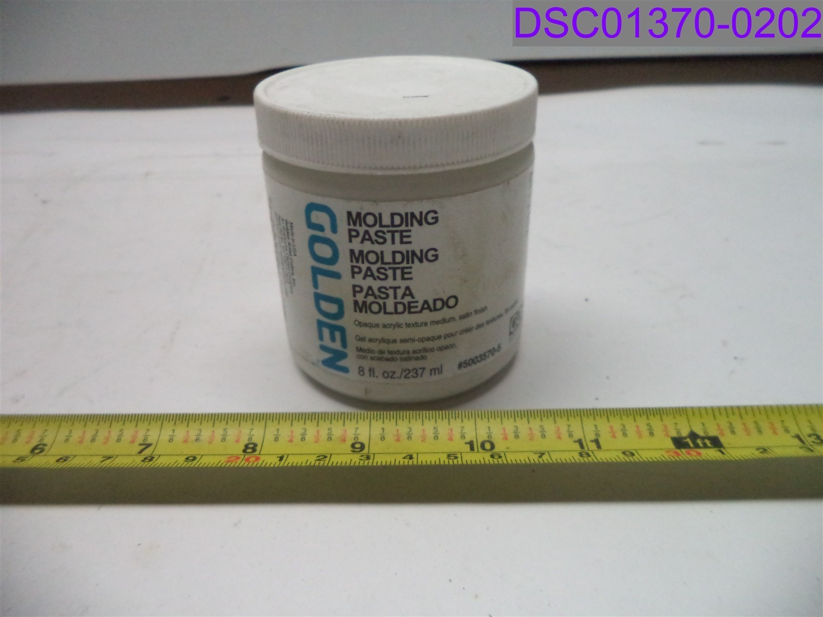 8oz Golden Molding Paste Acrylic Medium Satin Finish P/N 5003570-5