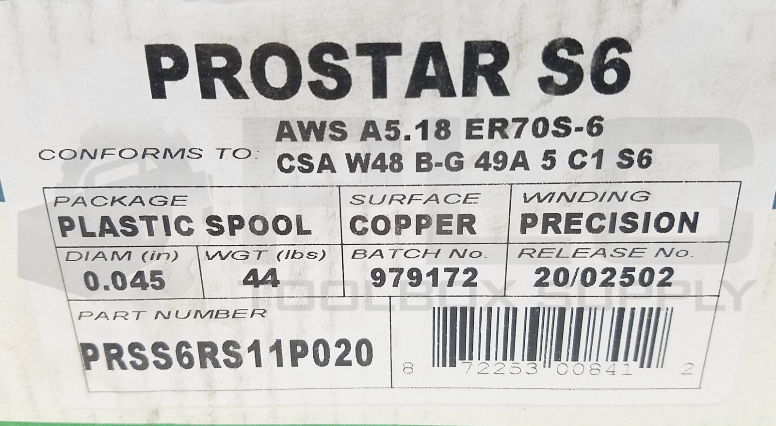 SEALED NEW PROSTAR PRSS6RS11P020 MIG WELDING WIRE 0.045″ ER70S-6 44lb