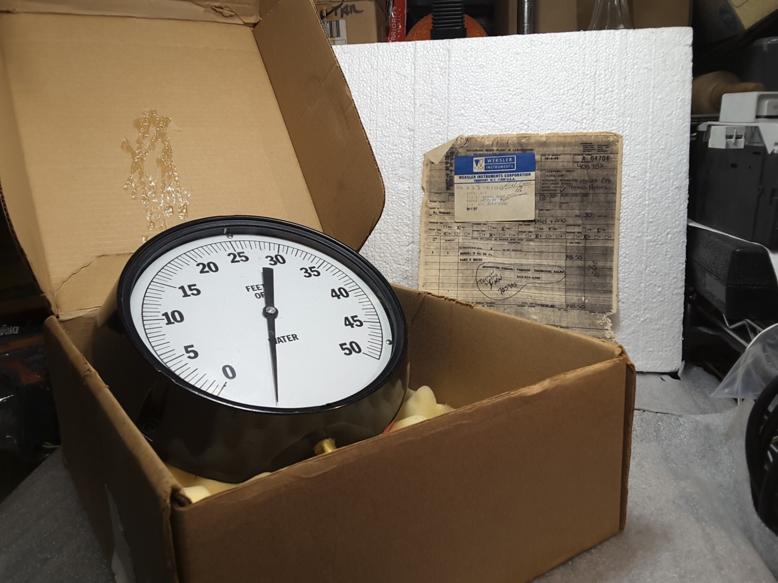 BM18P 50Ft 9″ (9 inch) gage guage water 0-50ft 50ft weksler New Nos $119