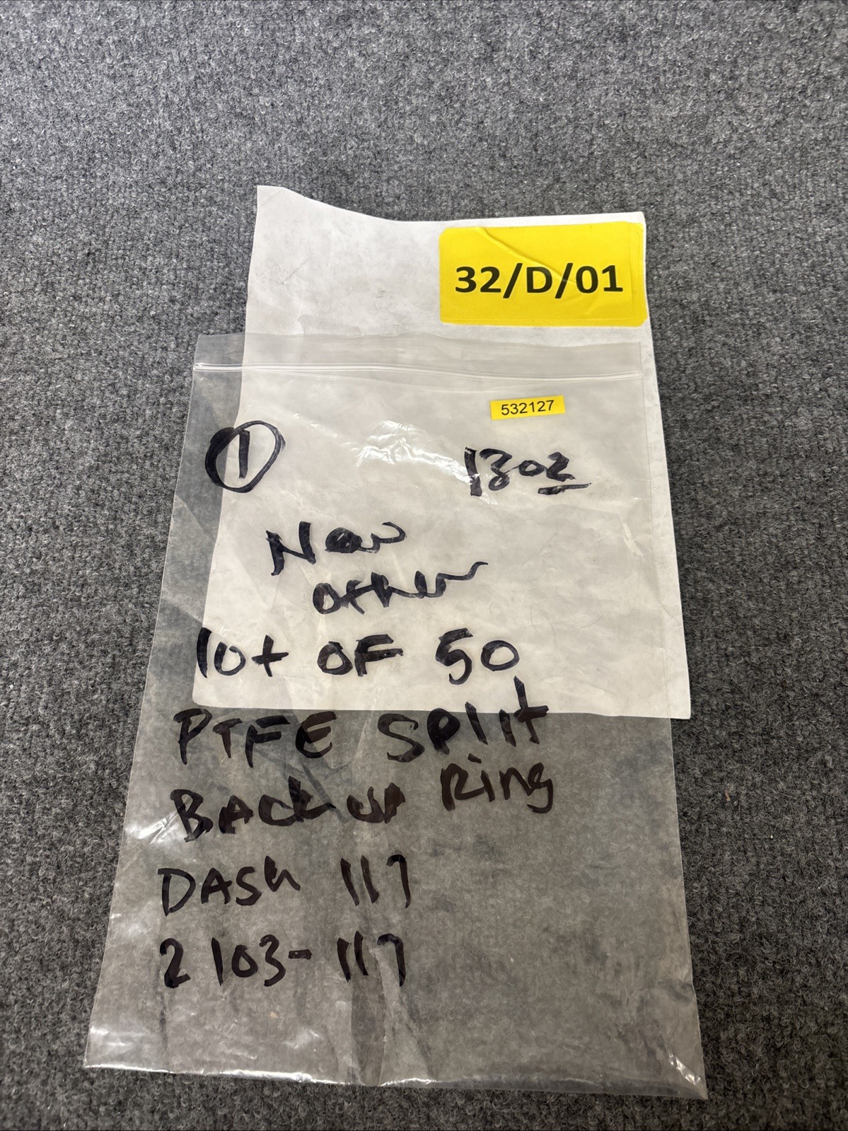 Lot Of 50 – 2103-117 PTFE Split Backup Rings Size 117 New Other