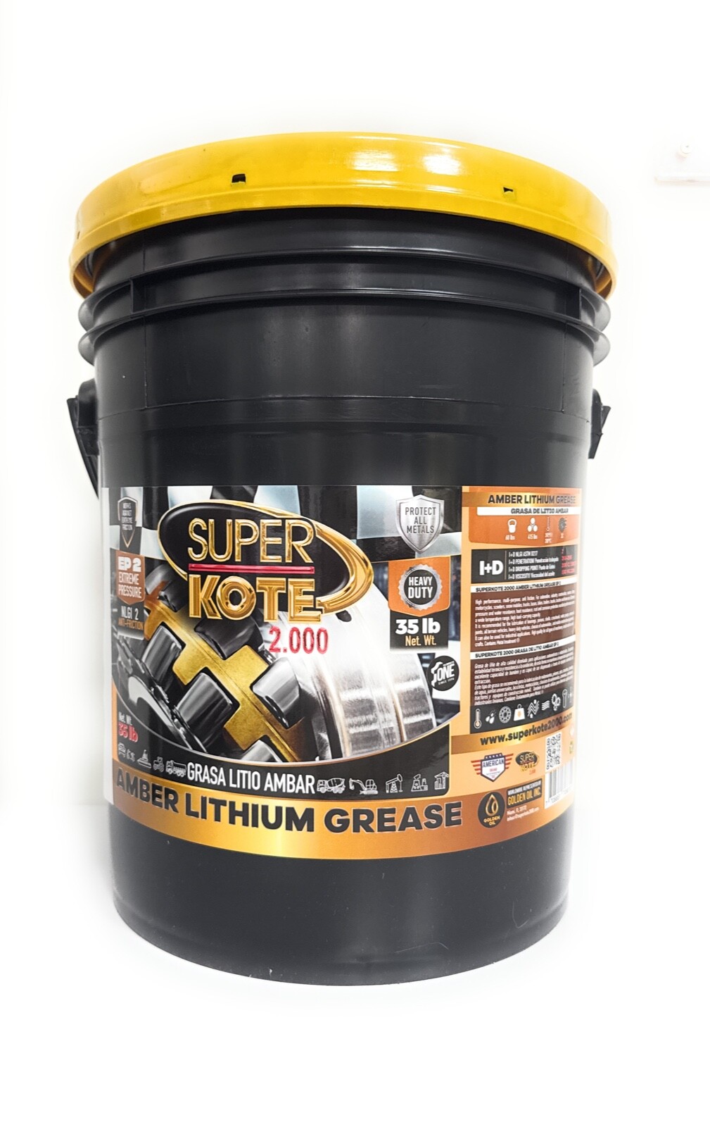 Lithium Grease Multipurpose Superkote 2000 /Amber and Tacky /EP 2/NLGI 2/ 35lb