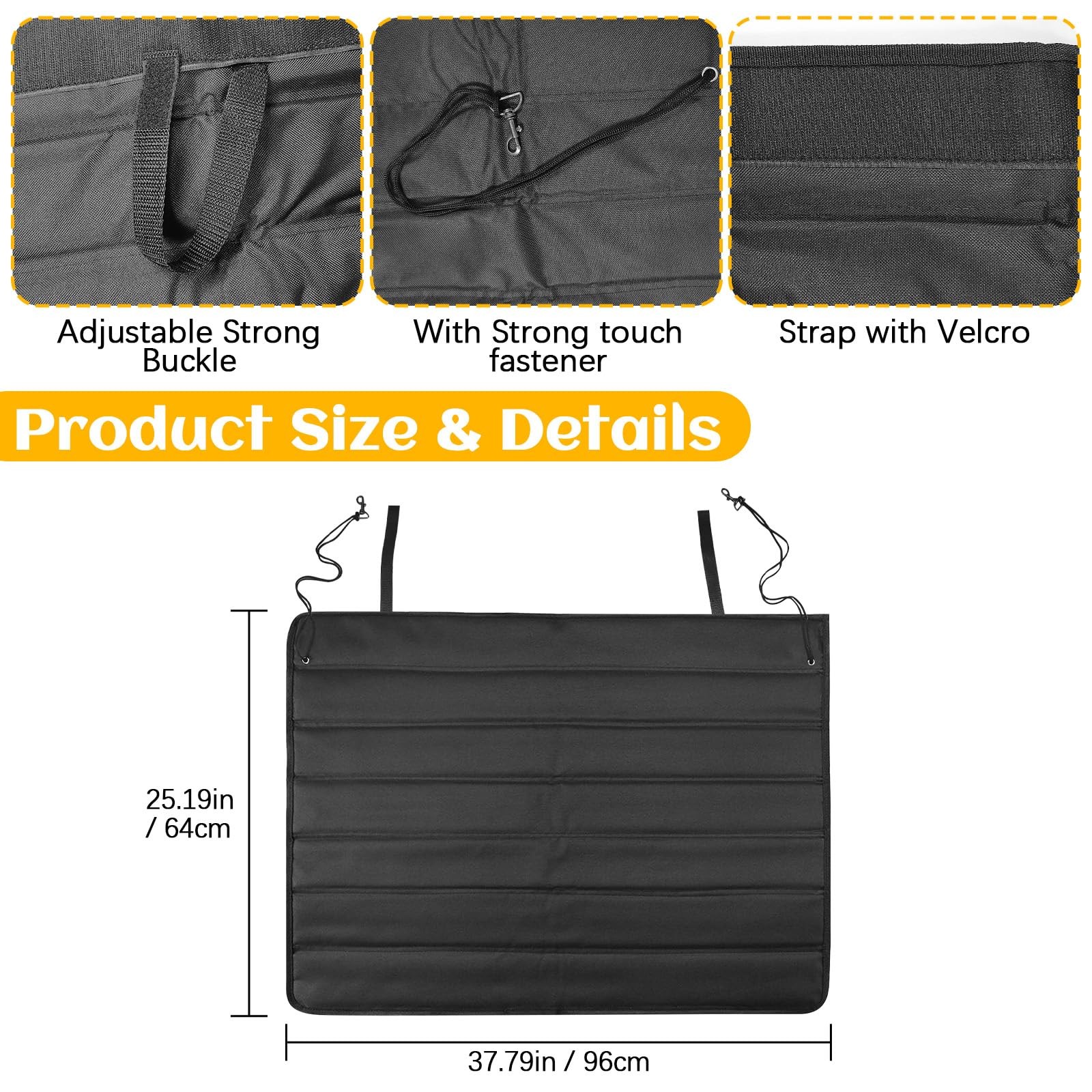 Universal Rear Bumper Guard for Cars, 38 x 25 inches Foldable Rear Bumper Pro…